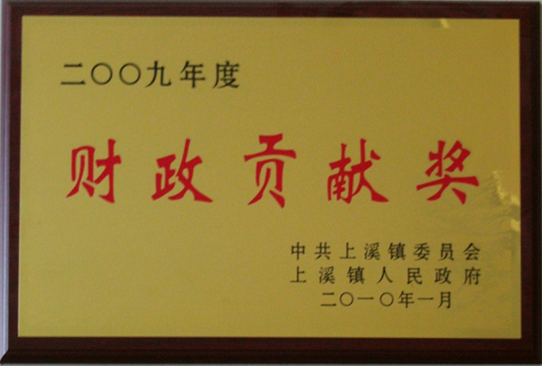 2009年財政貢獻獎
